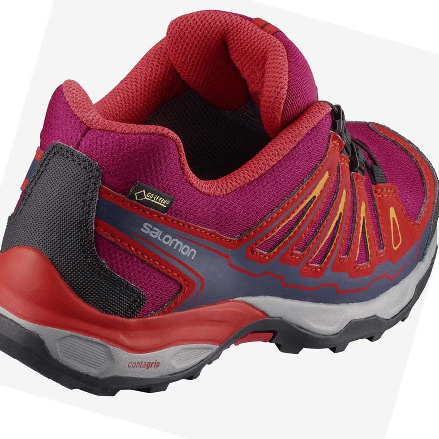 Tenis Senderismo Salomon X-ULTRA MID GORE-TEX Niños Rojos | MX 2035VRW